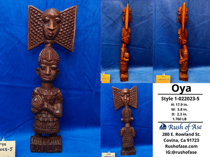 Orisa Statues | Oya Wood Statue - Style 1