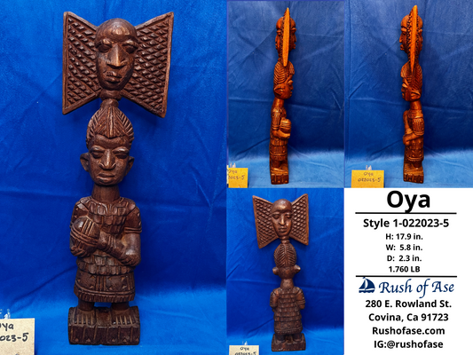 Orisa Statues | Oya Wood Statue - Style 1