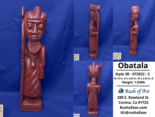 Orisa Statues | Obatala Wood Statue - Style 3R
