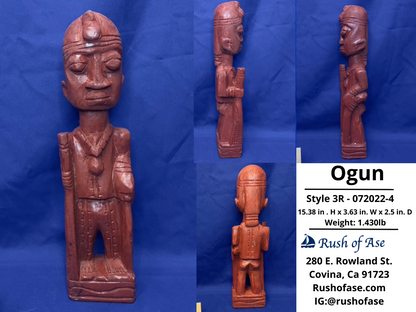 Orisa Statues | Ogun Wood Statue - Style 3R