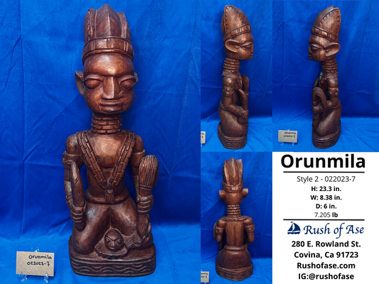 Orisa Statues | Orunmila Wood Statue - Style 2