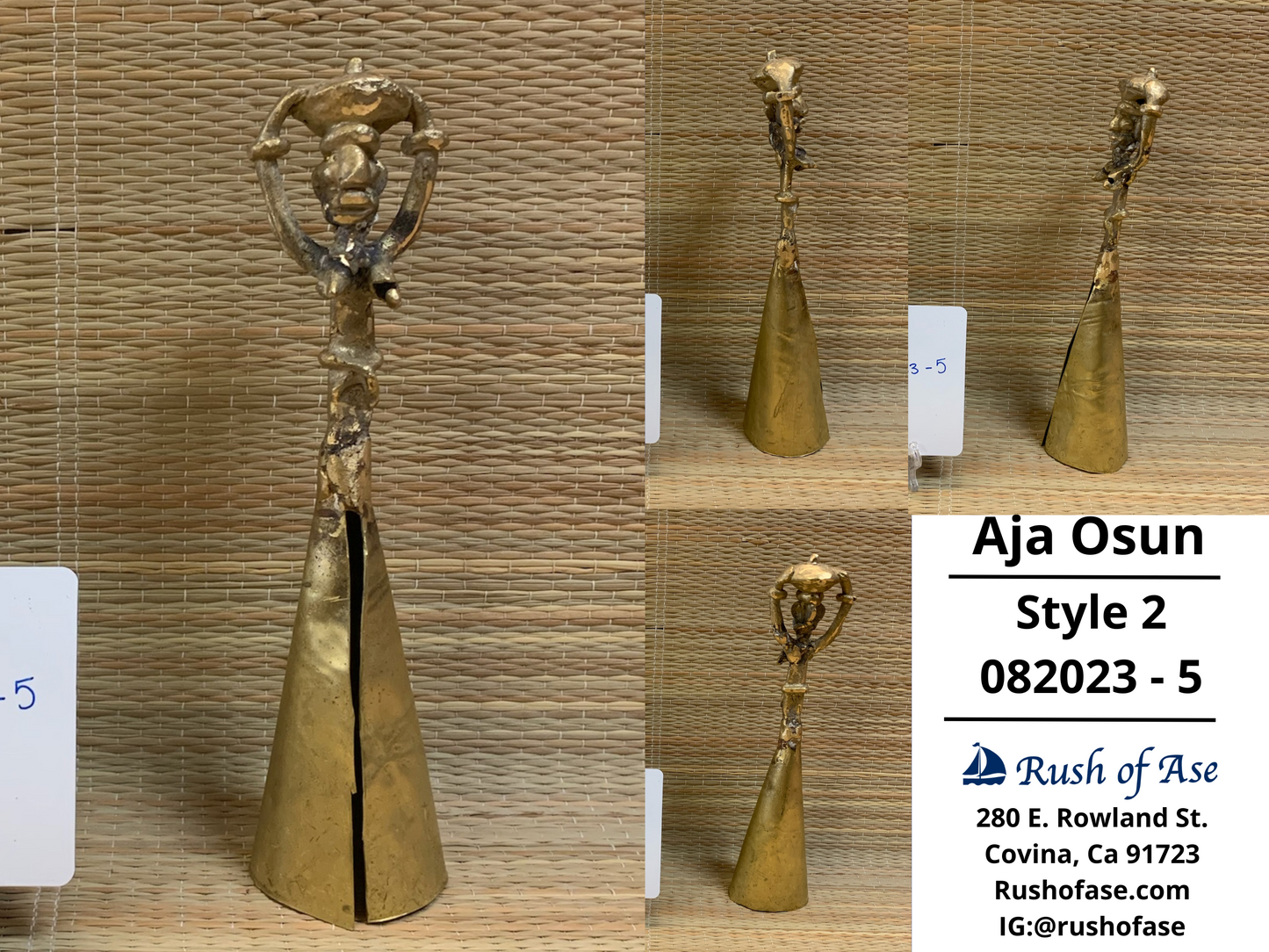 Bells | Brass Bells | Osun Brass Bell | Aja Osun [FREE SHIPPING USA]