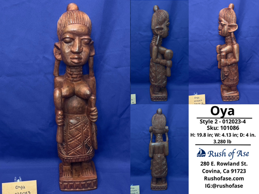 Orisa Statues | Oya Wood Statue - Style 2