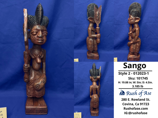 Orisa Statues | Sango Wood Statue - Style 2