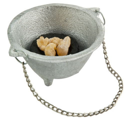 Incense Burner | Aluminum Hanging Burner - 3"D by 1.75"H