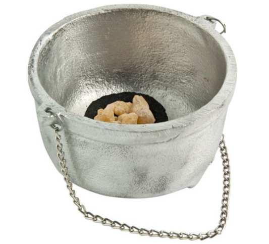 Incense Burner | Aluminum Hanging Burner - 4"D by 2.5"H