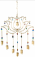 Wind Chimes | Lotus Chime with Bells & Beads - 16"W, 26"H