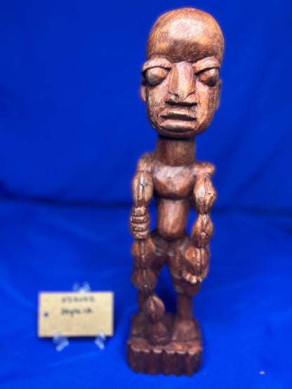 Orisa Statues | Esu Onikondo & Esu Onífèrè Wood Brown Statues