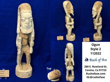 Statues | Wooden Statues | Ogun Wooden Statues - Style 7-4 [FREE SHIPPING USA]