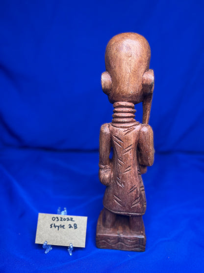 Orisa Statues | Esu Onikondo & Esu Onífèrè Wood Brown Statues