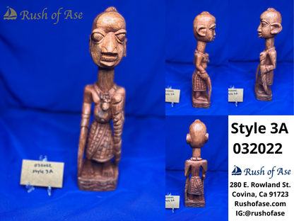 Orisa Statues | Esu Onikondo & Esu Onífèrè Wood Brown Statues