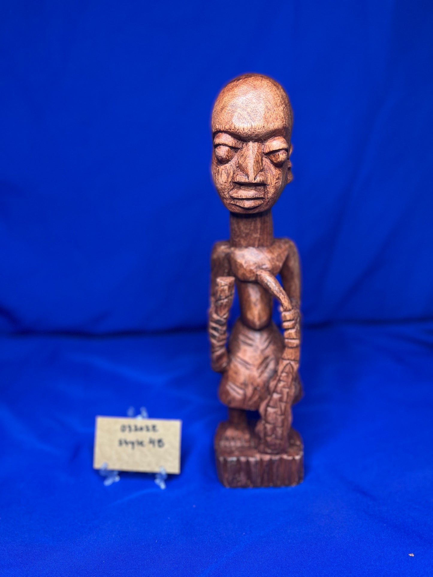 Orisa Statues | Esu Onikondo & Esu Onífèrè Wood Brown Statues