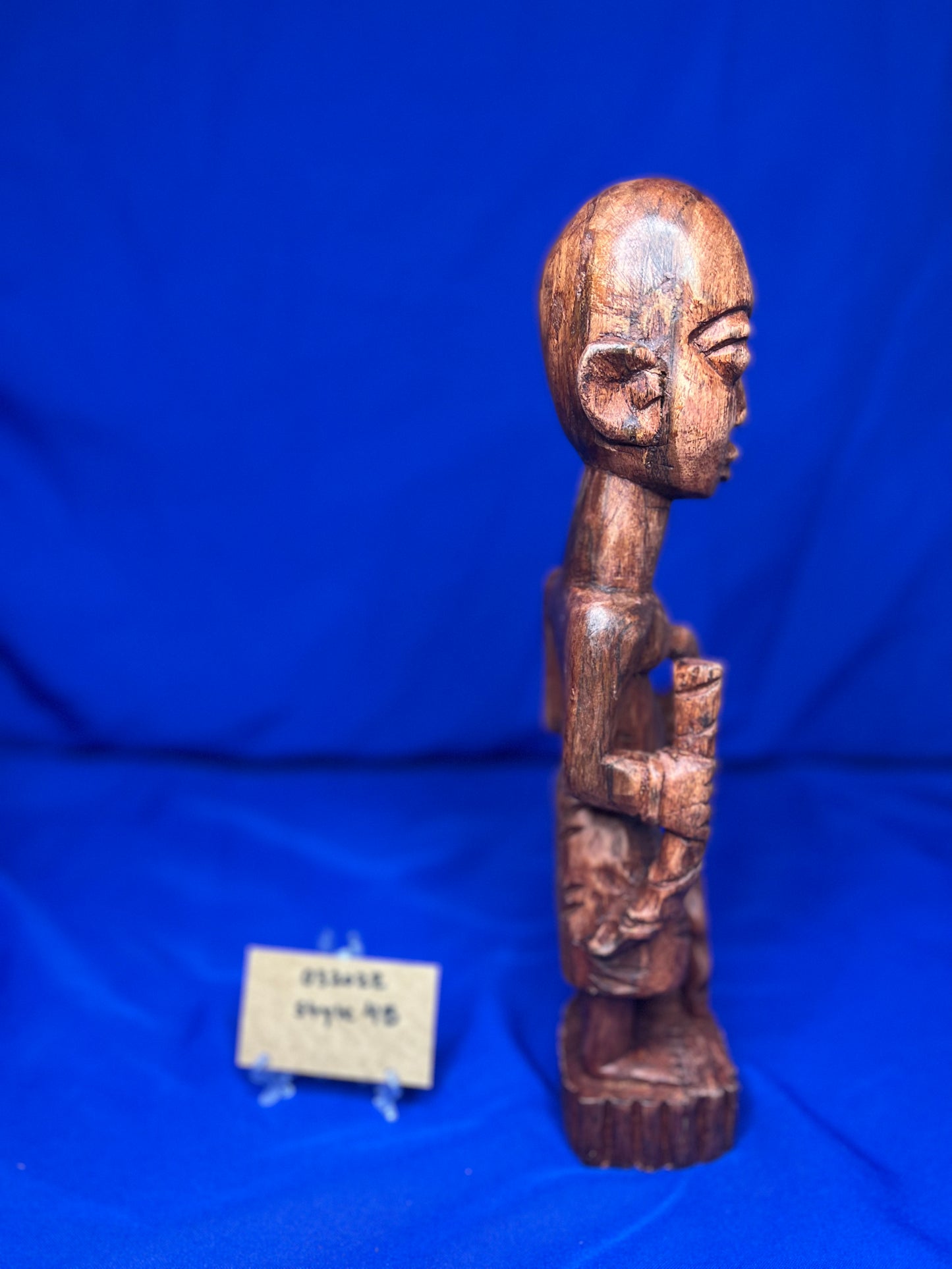 Statues | Wooden Statues | Esu Onikondo & Esu Onífèrè Wooden Brown Statues