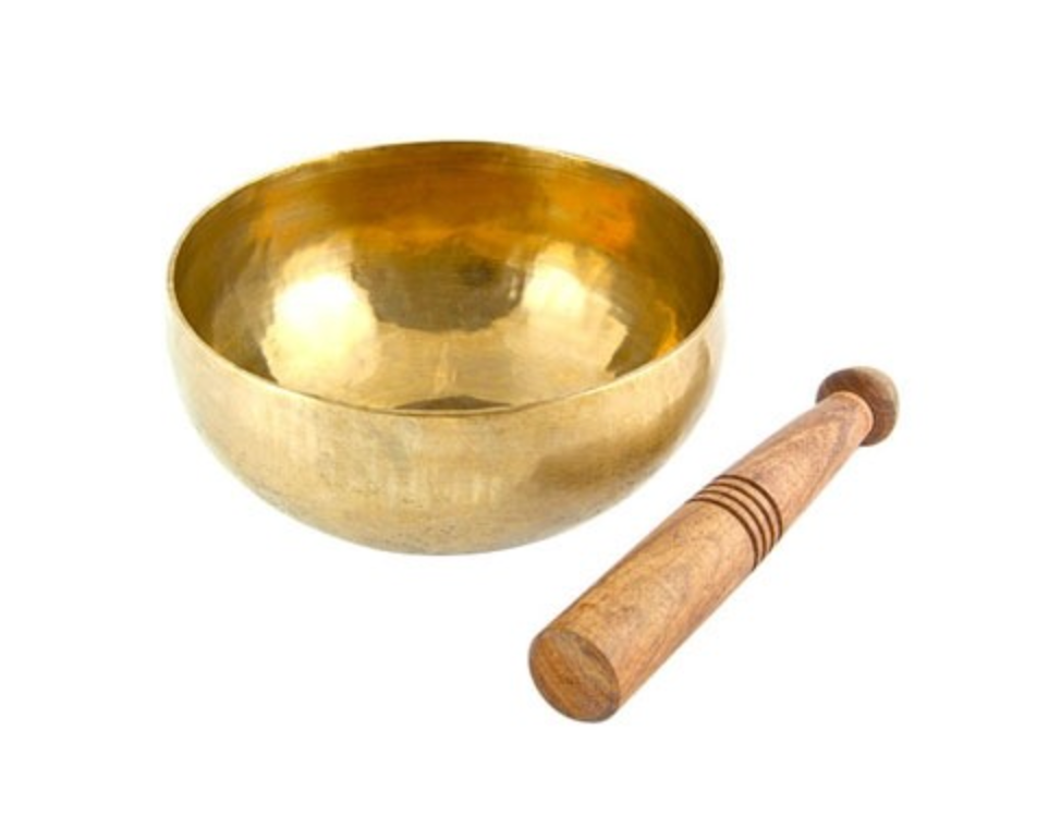 Tibetan Meditation Singing Bowl and Wooden Mallet
