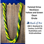 Necklace | Orisa Twist Beaded Necklace | Green and Yellow Necklace [FREE SHIPPING USA]