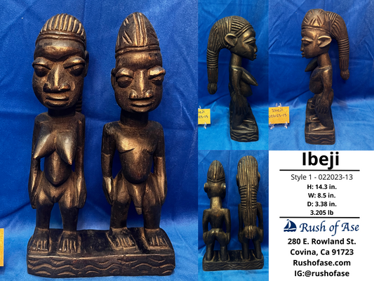Orisa Statues | Ibeji Wood Statues - Style 1 [FREE SHIPPING USA]