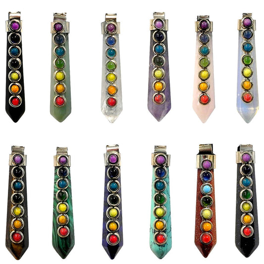 Large Natural Stone Chakra Pendants