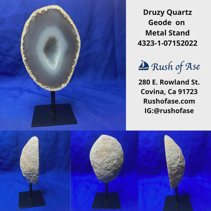 Stones | Druzy Quartz Geodes on Metal Stand