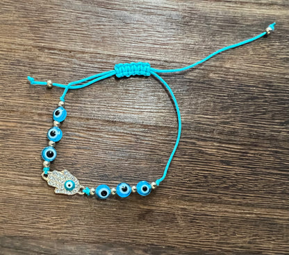 Bracelets |  Hamsa Evil Eye Adjustable Bracelets