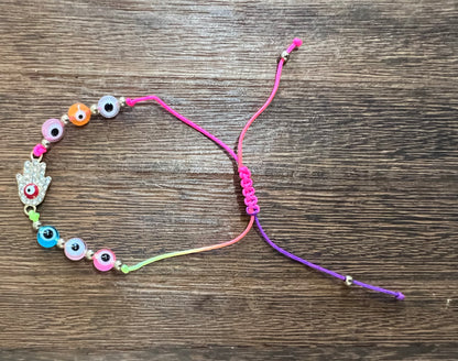 Bracelets |  Hamsa Evil Eye Adjustable Bracelets