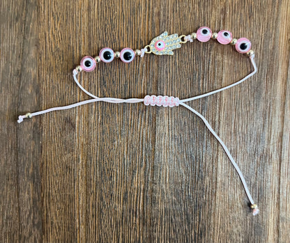 Bracelets |  Hamsa Evil Eye Adjustable Bracelets