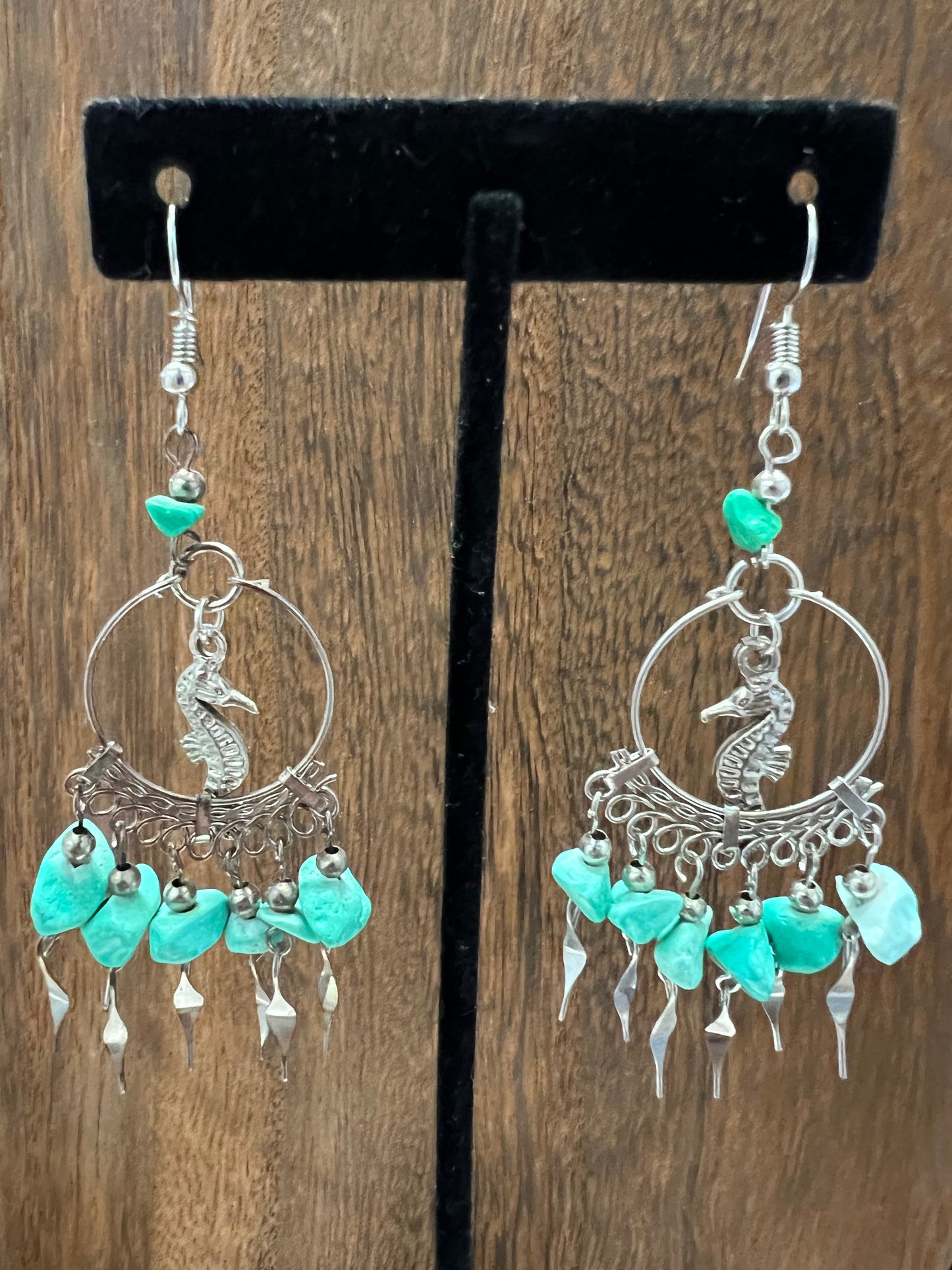 Earrings | Chip Quartz Hoop Earring With Beaded Dangles and Hanging Charms
