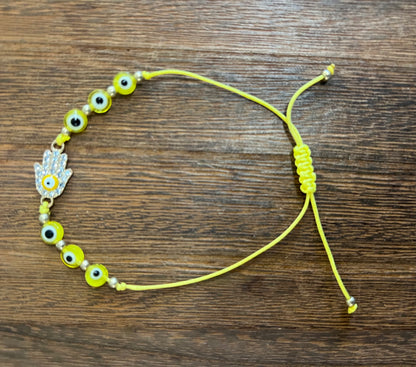 Bracelets |  Hamsa Evil Eye Adjustable Bracelets
