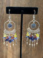 Earrings | Chip Quartz Hoop Earring With Beaded Dangles and Hanging Charms