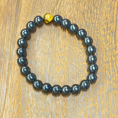 Stone Bracelet 8 mm | Magnetic Hematite Bracelet