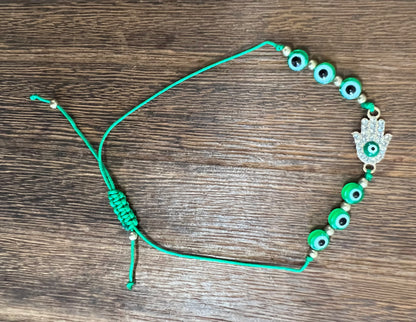 Bracelets |  Hamsa Evil Eye Adjustable Bracelets