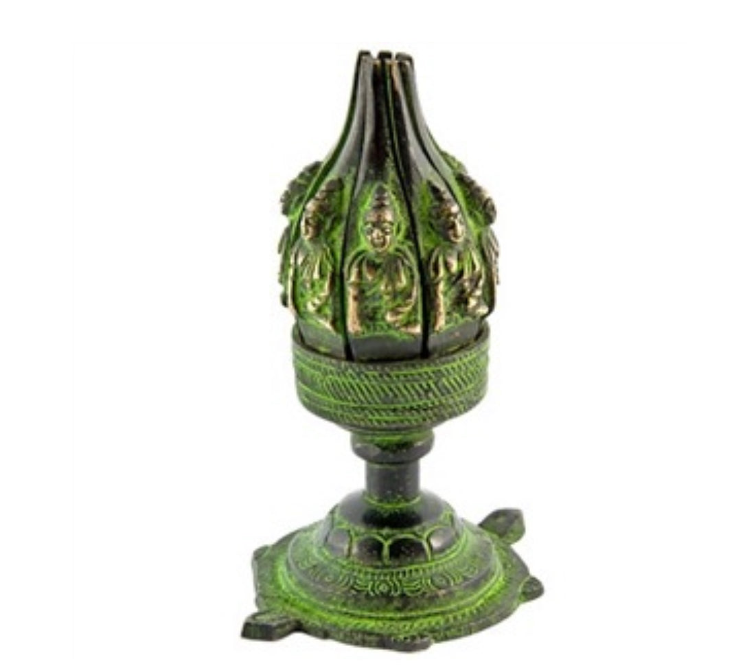 Incense Burner | Lotus Antique Brass Burner