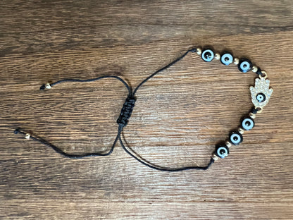 Bracelets |  Hamsa Evil Eye Adjustable Bracelets