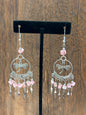 Earrings | Chip Quartz Hoop Earring With Beaded Dangles and Hanging Charms