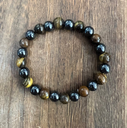 Stone Bracelet 8 mm | Magnetic Hematite Bracelet