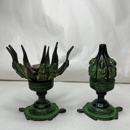 Incense Burner | Lotus Antique Brass Burner