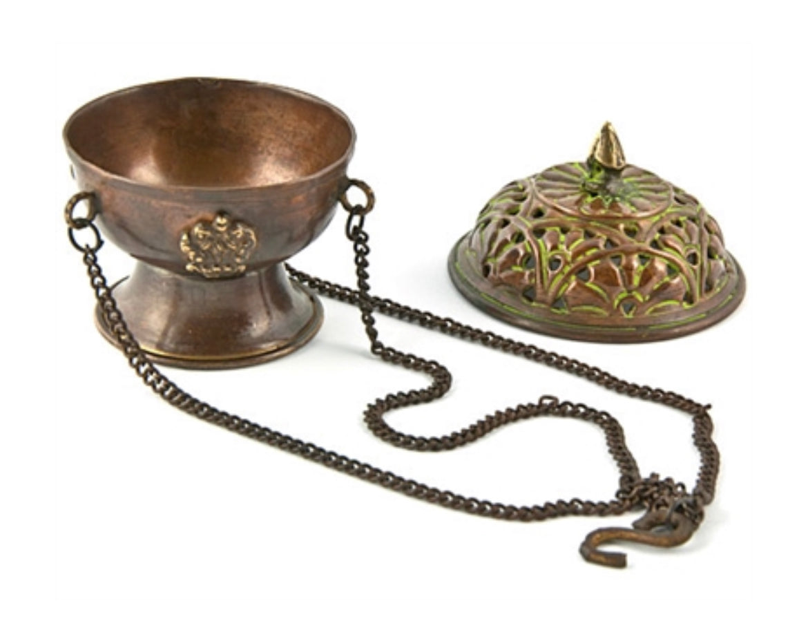 Incense Burner | Tibetan Copper Hanging Censer Burner Antique